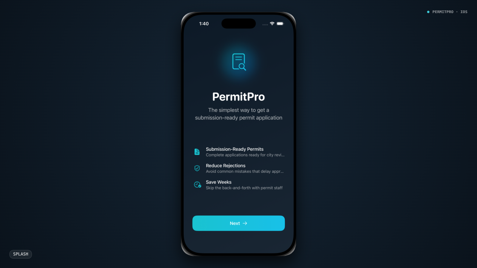 PermitPro splash screen